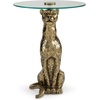 image:imageSignature Design by Ashley Vallain Leopard Gold Side Table Glass End Table