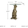 image:imageSignature Design by Ashley Vallain Leopard Gold Side Table Glass End Table