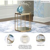 image:imageSignature Design by Ashley Veerwick Glam Metal Accent Table with Glass Top and Lower Shelf Metallic