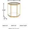 image:imageSignature Design by Ashley Veerwick Glam Metal Accent Table with Glass Top and Lower Shelf Metallic