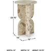 image:imageSignature Design by Ashley Wrenlane Contemporary Marble Accent Table Black amp WhiteBeige
