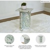 image:imageSignature Design by Ashley Wrenlane Contemporary Marble Accent Table Black amp WhiteWhite  Green