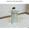 image:imageSignature Design by Ashley Wrenlane Contemporary Marble Accent Table Black amp WhiteWhite  Green