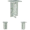 image:imageSignature Design by Ashley Wrenlane Contemporary Marble Accent Table Black amp WhiteWhite  Green