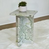image:imageSignature Design by Ashley Wrenlane Contemporary Marble Accent Table Black amp WhiteWhite  Green