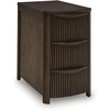 image:imageSignature Design by Ashley 1Piece Narrow End Table with Drawers and USBDark Brown