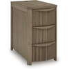 image:imageSignature Design by Ashley 1Piece Narrow End Table with Drawers and USBLight Brown