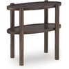 image:imageSignature Design by Ashley 2Tier Narrow Oval End Table Gray Brown