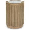 image:imageSignature Design by Ashley Camdill End Table Round Faux MarbleLight Brown