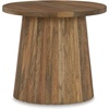 image:imageSignature Design by Ashley Ceilby Round Pedestal Accent Side Table BlackLight Brown