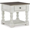image:imageSignature Design by Ashley Havalance 1Piece Square End Table WhiteGrayTable