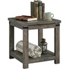 image:imageSignature Design by Ashley Hollum 24 Inch Square End Table  Rustic Brown Side Table with Storage ShelfDark Brown