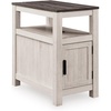 image:imageSignature Design by Ashley Jensworth Narrow Nightstand amp End TableGray  White