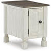 image:imageSignature Design by Ashley Narrow Chairside End Table with Charging StationGray  White