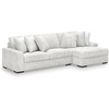 image:imageSignature Design by Ashley Stupendous Double Wide Chaise Sectional 104 inLight Gray