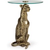 image:imageSignature Design by Ashley Vallain Leopard Gold Side Table Glass End Table