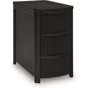 image:imageSignature Design by Ashley 1Piece Narrow End Table with Drawers and USBBlack