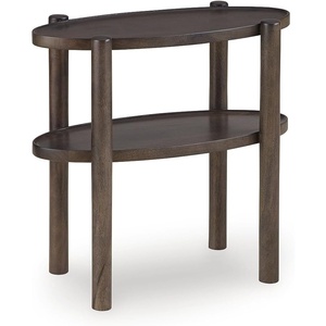 image:imageSignature Design by Ashley 2Tier Narrow Oval End Table Gray Brown