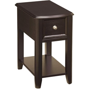 image:imageSignature Design by Ashley Breegin Narrow Chairside End TableDark Brown