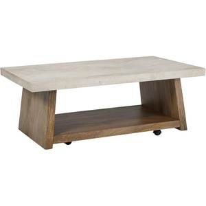 image:imageSignature Design by Ashley Brendalhouse End Table Square PedestalBeige  Light Brown