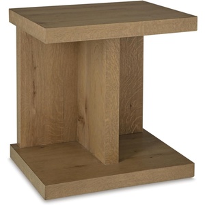 image:imageSignature Design by Ashley Brinstead Casual Chairside End Table with Power Supply and USB Ports Light BrownLight Brown