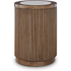 image:imageSignature Design by Ashley Camdill End Table Round Faux MarbleBrown