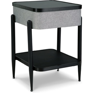 image:imageSignature Design by Ashley Jorvalee Contemporary Rectangular Accent Table with Storage Black amp Gray