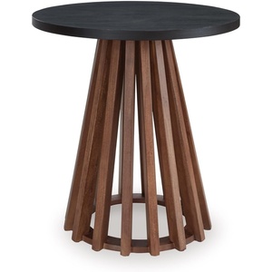image:imageSignature Design by Ashley Kallari Slatted Pedestal End Table RoundEnd Table