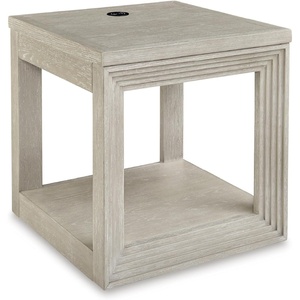 image:imageSignature Design by Ashley Korajane Round End Table Gold 20 InchBeige