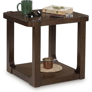 image:imageSignature Design by Ashley Korajane Round End Table Gold 20 InchDark Brown  Shelf