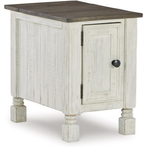 image:imageSignature Design by Ashley Narrow Chairside End Table with Charging StationGray  White