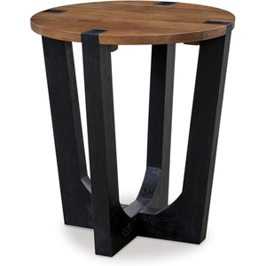 image:imageSignature Design by Ashley Round Mango Wood End Table BrownBlack