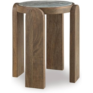 image:imageSignature Design by Ashley Round Marble Top End Table Brown