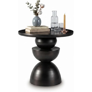 image:imageSignature Design by Ashley Round Metal Accent End Table Dark BronzeDark Brown