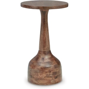 image:imageSignature Design by Ashley Round Metal Accent End Table Dark BronzeMedium Brown