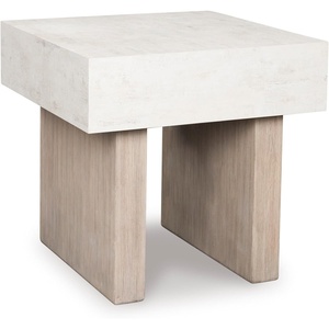 image:imageSignature Design by Ashley Sharlance Wood End Table with Charging StationLight Gray  Brown