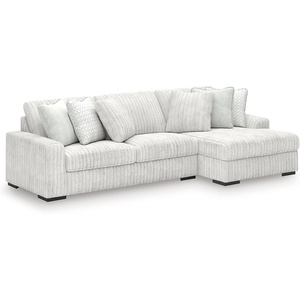 image:imageSignature Design by Ashley Stupendous Double Wide Chaise Sectional 104 inLight Gray