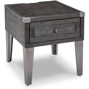 image:imageSignature Design by Ashley Todoe Wood End Table with Charging StationDark Gray