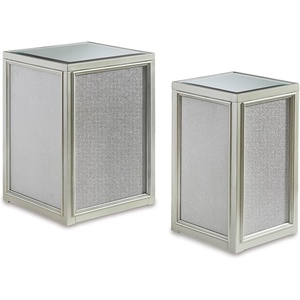 image:imageSignature Design by Ashley Traleena Glam Nesting End Tables Set of 2 Silver