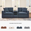 image:imageSignature Design by Ashley 3Piece Modular Sectional Couch Ink BlueSymmetrical