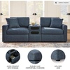 image:imageSignature Design by Ashley 3Piece Modular Sectional Couch Ink BlueSymmetrical