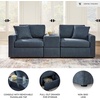 image:imageSignature Design by Ashley 3Piece Modular Sectional Couch Ink BlueSymmetrical