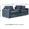 image:imageSignature Design by Ashley 3Piece Modular Sectional Couch Ink BlueSymmetrical