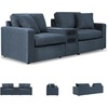 image:imageSignature Design by Ashley 3Piece Modular Sectional Couch Ink BlueSymmetrical