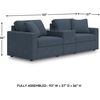 image:imageSignature Design by Ashley 3Piece Modular Sectional Couch Ink BlueSymmetrical