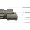 image:imageSignature Design by Ashley 3Piece Power Reclining Sectional Loveseat3Piece Power Reclining Sectional with Chaise