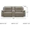 image:imageSignature Design by Ashley 3Piece Power Reclining Sectional Sofa3Piece Power Reclining Sectional with Console