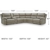 image:imageSignature Design by Ashley 3Piece Power Reclining Sectional Sofa6Piece Reclining Sectional with Storage Console