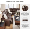 image:imageSignature Design by Ashley 5Piece Leather Power Reclining SectionalBrown
