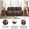 image:imageSignature Design by Ashley 5Piece Leather Power Reclining SectionalBrown